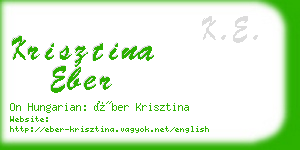 krisztina eber business card